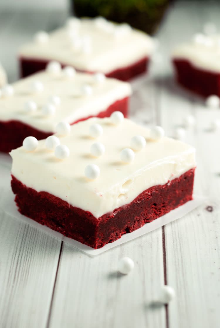 Red Velvet Cookie Bars