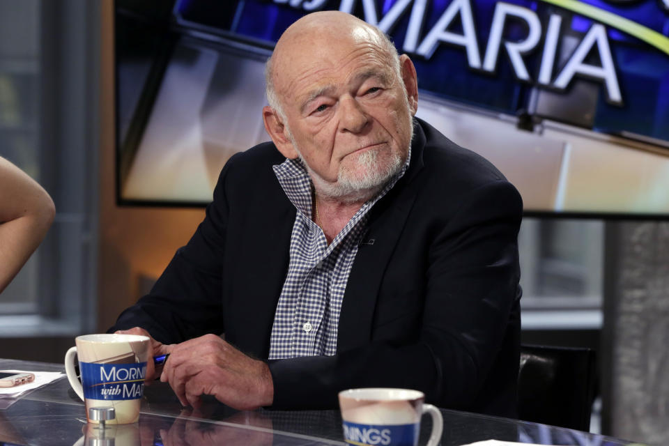 FILE - Sam Zell listens during an interview by Maria Bartiromo, during her "Mornings with Maria Bartiromo" program on the Fox Business Network, in New York, on Aug. 15, 2017. Zell, a Chicago real estate magnate who earned a multibillion-dollar fortune and a reputation as "the grave dancer" for his ability to revive moribund properties, died on Thursday, May 18, 2023. He was 81. (AP Photo/Richard Drew, File)
