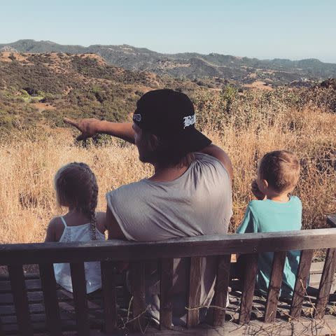 <p>Sarah Roemer Instagram</p> Chad Michael Murray and his kids.