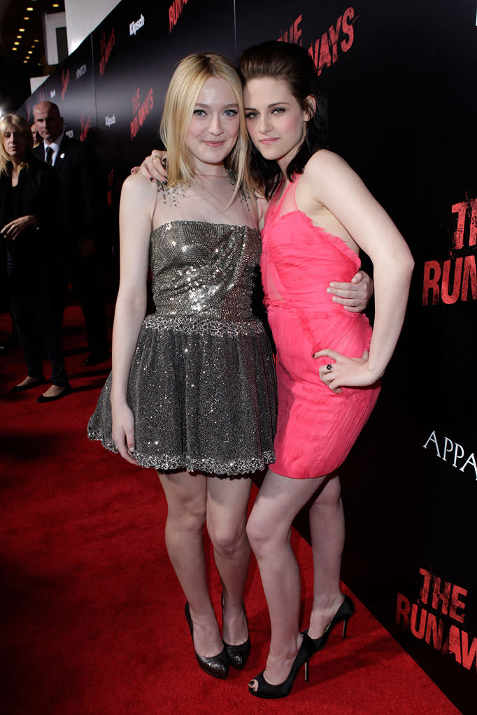 The Runaways LA premiere 2010 Dakota Fanning Kristen Stewart
