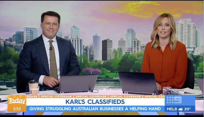 Karl Stefanovic and Allison Langdon hosting Today on Channel Nine