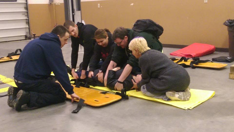 Frenchtown Community Emergency Response Team members receive first aid and CPR training.