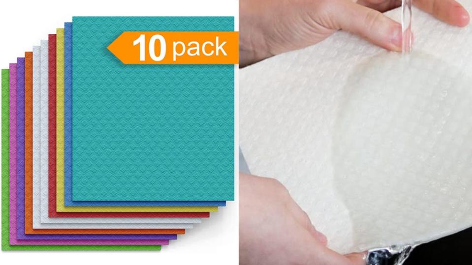 These replace 15 rolls of paper towels.