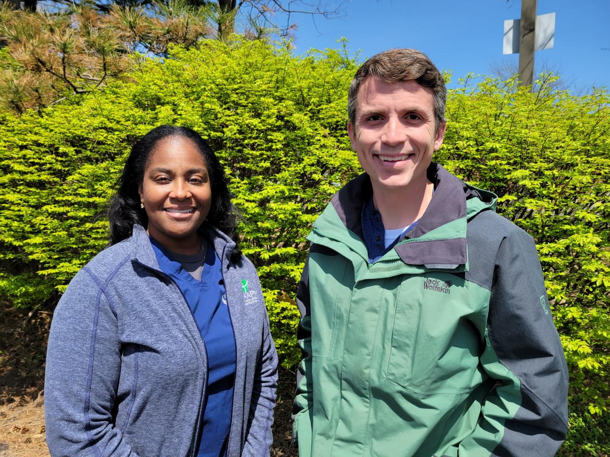 Latoya Dickens-Jones, a doctor of nursing practice-advance practice registered nurse and member of the Stark County Black Nurses Association, and the Rev. Don Ackerman, executive director of Canton for All People, are joining efforts to teach first aid to children in Canton neighborhoods hardest hit by violent crime.