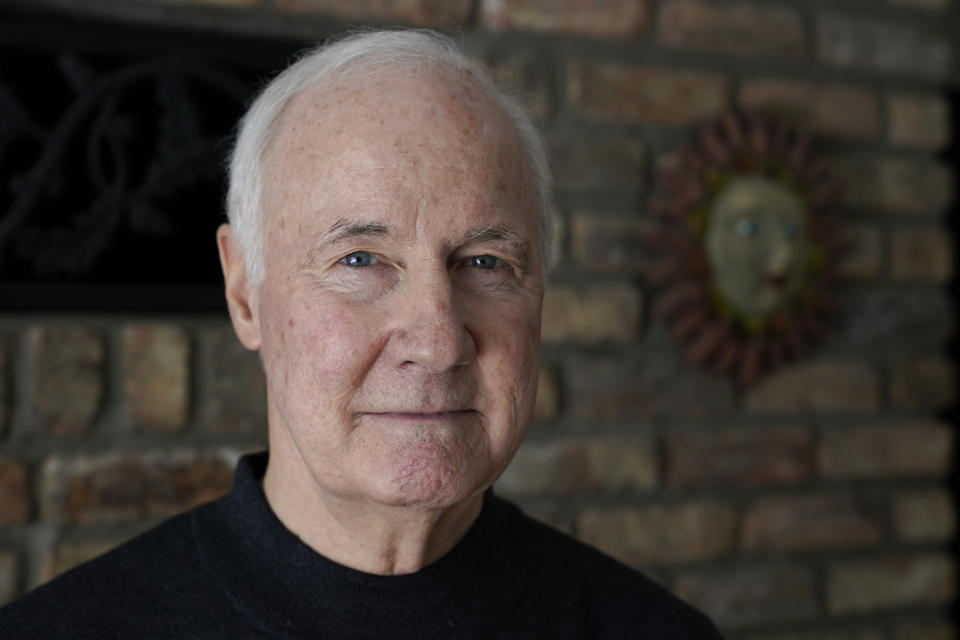 Former Scott County Republican Party chairman Dave Millage at his home, Wednesday, Jan. 27, 2021, in Bettendorf, Iowa. Within a day of declaring that former president Donald Trump should be impeached for his role in the deadly Capitol riot, Millage was forced to step down as chairman of the Scott County GOP. (AP Photo/Charlie Neibergall)