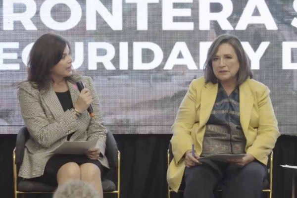 Xóchitl Gálvez, candidata a la presidencia en un evento en Tijuana.