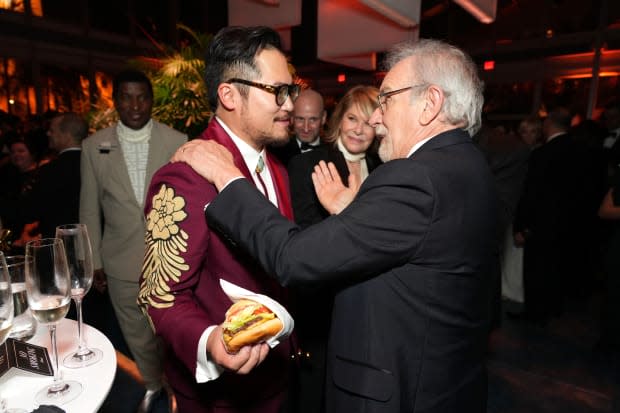 <p> Daniel Kwan and Steven Spielberg</p><p><a href="https://www.gettyimages.com/detail/1473134722" rel="nofollow noopener" target="_blank" data-ylk="slk:Kevin Mazur/VF23/Getty Images;elm:context_link;itc:0;sec:content-canvas" class="link ">Kevin Mazur/VF23/Getty Images</a></p>