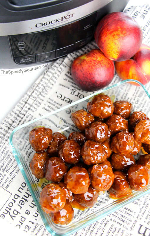 <p>The Speedy Gourmet</p><p>Peach jelly with meatballs? Absolutely!</p><p><strong>Get the recipe: <a href="https://thespeedygourmet.net/crockpot-bbq-peach-meatballs-recipe/?utm_source=pinterest&utm_medium=social&utm_campaign=grow-social-pro" rel="nofollow noopener" target="_blank" data-ylk="slk:Crock Pot BBQ Peach Meatballs;elm:context_link;itc:0;sec:content-canvas" class="link rapid-noclick-resp">Crock Pot BBQ Peach Meatballs</a></strong></p>