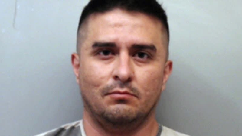 This undated file photo provided by the Webb County (Texas) Sheriff’s Office shows U.S. Border Patrol agent Juan David Ortiz. Ortiz has pleaded not guilty to capital murder and other charges in the September 2018 killings of four women who prosecutors say were sex workers.