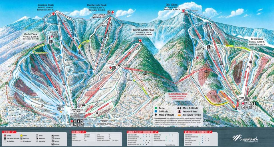 Sugarbush '13-'14 trail map.