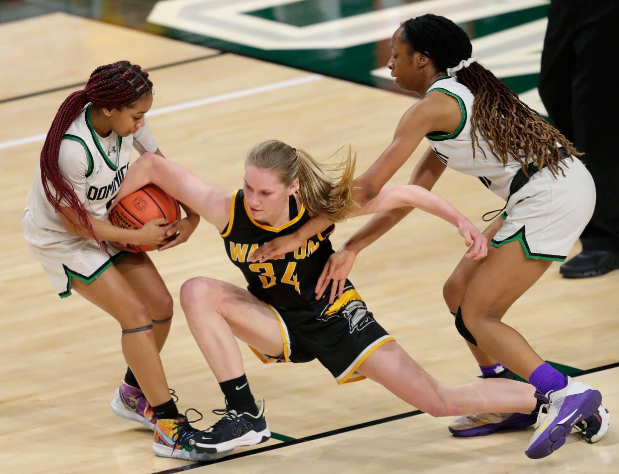Waupun's Kayl Petersen (34) was a fourth-team, AP all-state selection last season after averaging 20.4 points and 11.2 rebounds. She will play collegiately at Marquette.