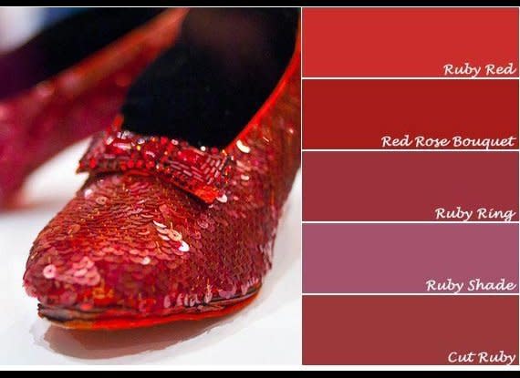 Paint colors, from top: Ruby Red, 2001-10, by <a href="http://www.benjaminmoore.com/en-us/for-your-home/color-gallery?cd=2001-10&col=CP#ce_s=ruby" target="_hplink">Benjamin Moore</a>. Red Rose Bouquet, by <a href="http://www.glidden.com/color/color-visualizer.do#path=colorPalette&cid0=196&cid1=&cid2=&cid3=&cid4=&cid5=&cid6=&cid7=&cid8=" target="_hplink">Glidden</a>. Ruby Ring, S-G-150, by <a href="http://www.behr.com/Behr/home#channel=INSPIRATION;view=32;vgnextoid=c15eb3f45ecdb110VgnVCM1000006b0910acRCRD" target="_hplink">Behr</a>. Ruby Shade, SW 6572, by <a href="http://www.sherwin-williams.com/homeowners/color/find-and-explore-colors/paint-colors-by-family/SW6572-ruby-shade/" target="_hplink">Sherwin-Williams</a>.  Cut Ruby, 1009-4, by <a href="http://www.valsparpaint.com/en/explore-colors/color-selector/index.html?ref=colorselector_homepage_menu2#1" target="_hplink">Valspar</a>.     Flickr photo by <a href="http://www.flickr.com/photos/drumminhands/6269207855/sizes/z/in/photostream/" target="_hplink">drumminhands</a>