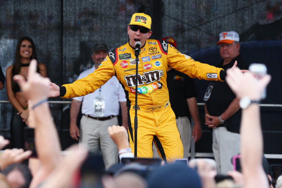 Kyle Busch connects with his fans. (Getty)