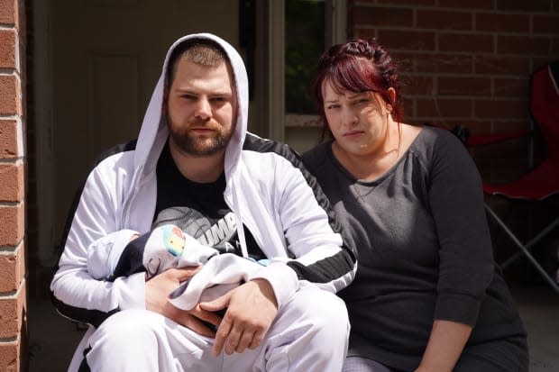 Melissa Armstrong and Nicholas Freda say they are forever grateful to the people who helped rescue their newborn son after he was abducted from his home on Mother's Day.                                 (Francis Ferland/CBC - image credit)