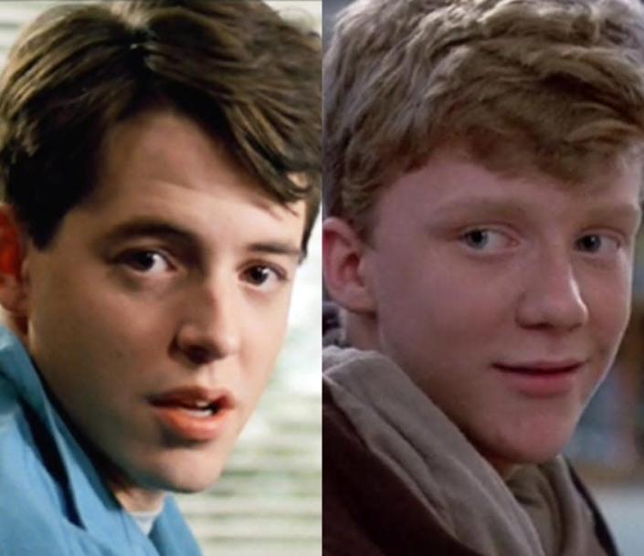 Matthew Broderick and Anthony Michael Hall sidey-by-side