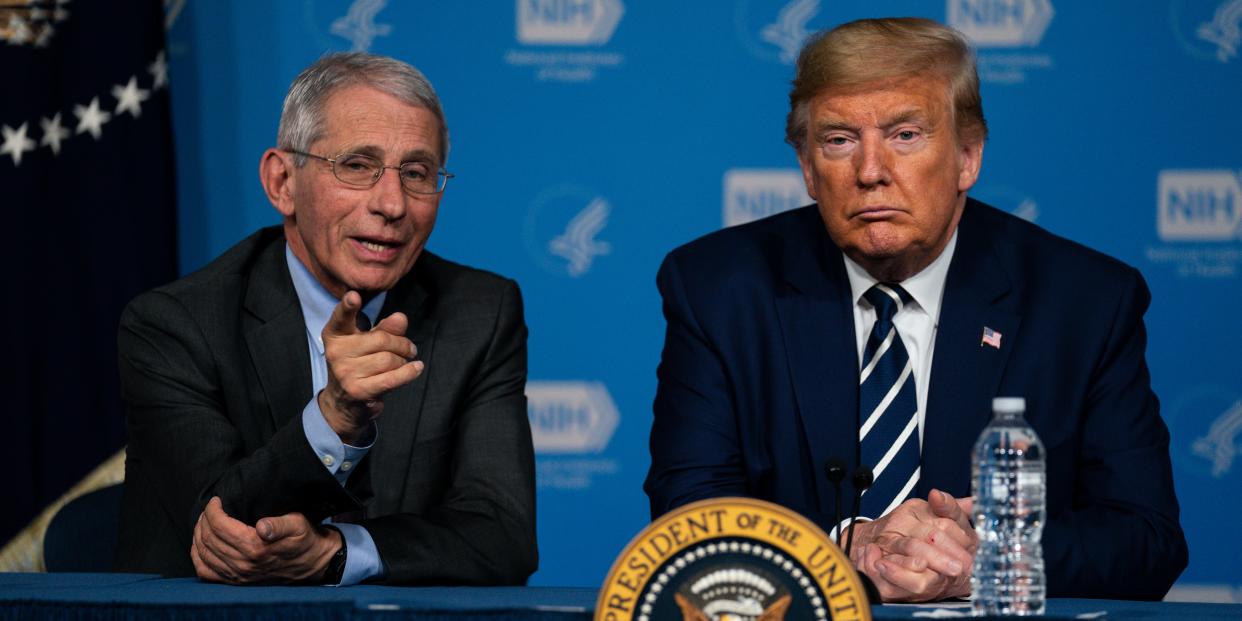 Trump Dr. Anthony Fauci coronavirus