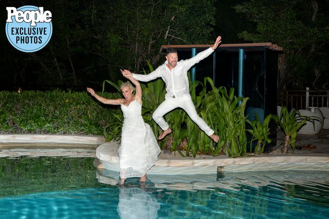 <p>Kathy Thomas Photography</p> Kortney Wilson and Ryan Vella at their wedding in Mexico on July 9, 2023