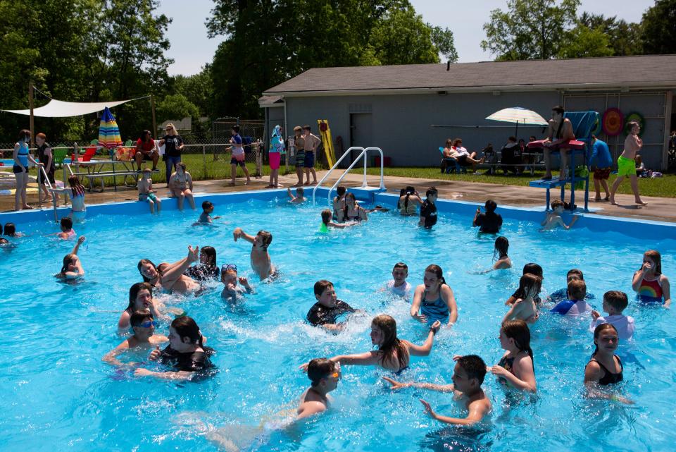 A group of 350 fifth graders from Southwest Licking Schools held their field day at Pataskala's Beechwood Trails Park and Pool in May 2022.