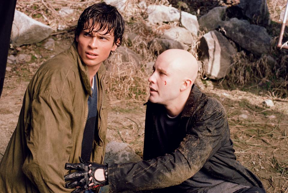 Welling and Rosenbaum in a scene from the Smallville pilot (Photo: Warner Bros.)