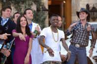 "Episode 902" - The next day 14 men join Desiree at a swank Malibu mansion to star in a rap music video appropriately titled "Right Reasons" with superstar rapper Soulja Boy. He carefully selects his rapping protégés to each play the part of an infamous man from past seasons. There's Wes from Jillian Harris' season, Justin and Kasey from Ali's season, and one bachelor even reprises Jason Mesnick's legendary tearful collapse. Desiree gets into the act, rapping about her journey to find the perfect man. However at the after party the competition heats up, with Ben interrupting Mikey's alone time with the Bachelorette, sparking the first confrontation of the season. Meanwhile, Brandon opens up about his tragic broken childhood. Will displaying his deep vulnerability earn him the group date rose or will it be a turn-off? - on "The Bachelorette."