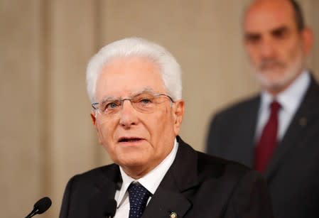 Italian President Sergio Mattarella holds consultations on political crisis in Rome