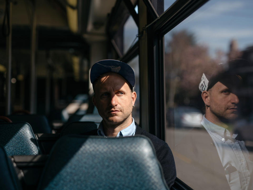 King County Metro bus driver Sam Smith says his routes are quieter and take less time, but there are still far too many people riding for him to feel safe. (Photo: Grant Hindsley for HuffPost)