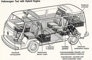 1977 Volkswagen Microbus hybrid, from 'The Complete Book of Electric Vehicles'