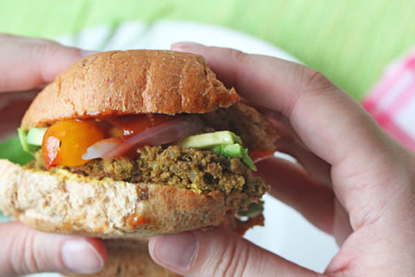 Hearty Lentil and Brown Rice Burger