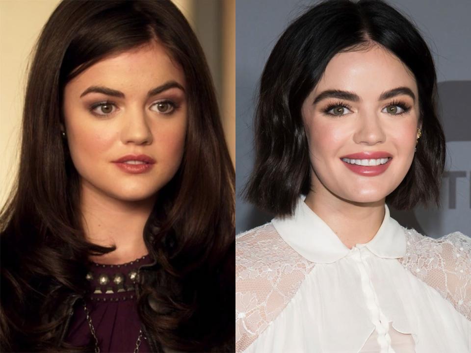 lucy hale aria pretty little liars then and now