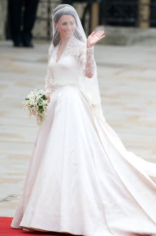 <p>Samir Hussein/WireImage</p> Catherine Duchess of Cambridge arrives for the marriage of Their Royal Highnesses Prince William Duke of Cambridge and Catherine Duchess of Cambridge at Westminster Abbey on April 29, 2011 in London, England.