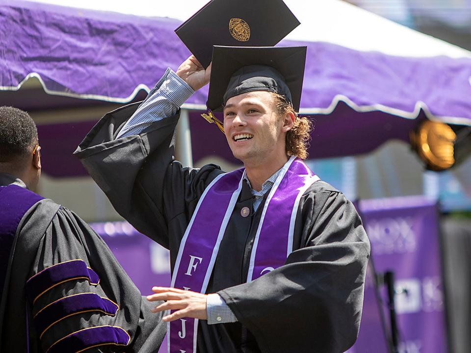 The 177th Knox College Commencement, graduating the Class of 2022, was held on the lawn of Old Main on Sunday, June 5, 2022.