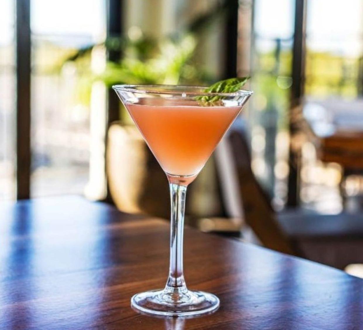 Tommy Bahama's signature Grapefruit-Basil Martini is on the cocktail menu at the new Marlin Bar in Palm Beach Gardens.