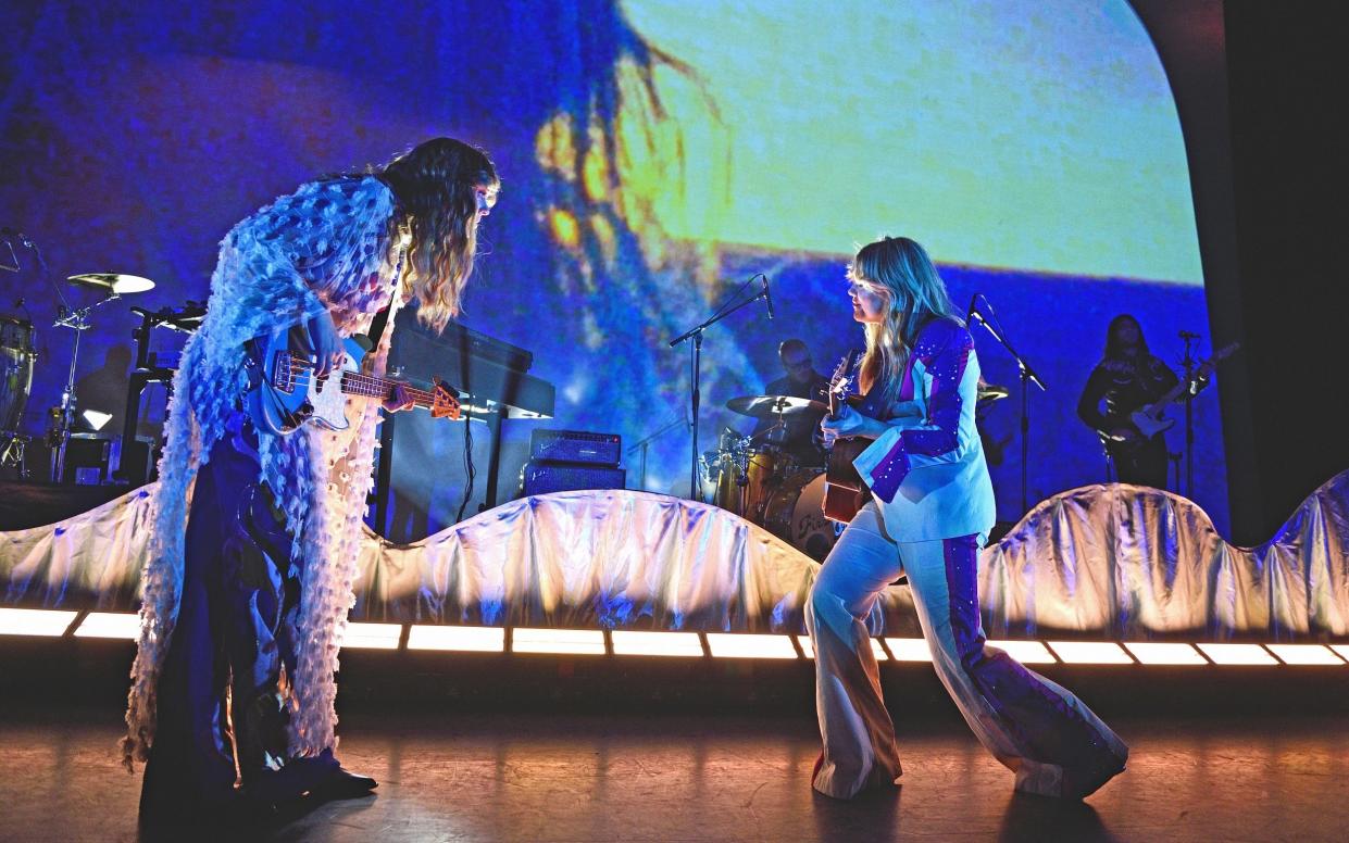 Sisters Johanna and Klara Söderberg last night at the Eventim Apollo Hammersmith