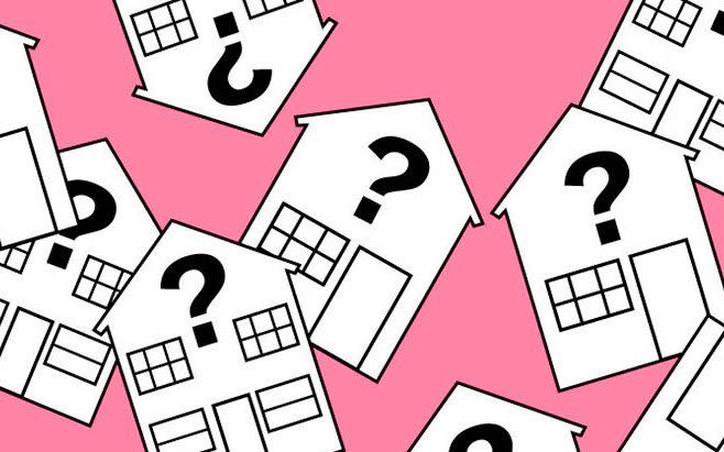 houses with question marks