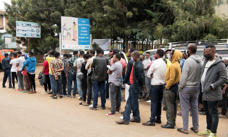 Ethiopian parliamentary and regional elections, near Addisu Michael, in Addis Ababa