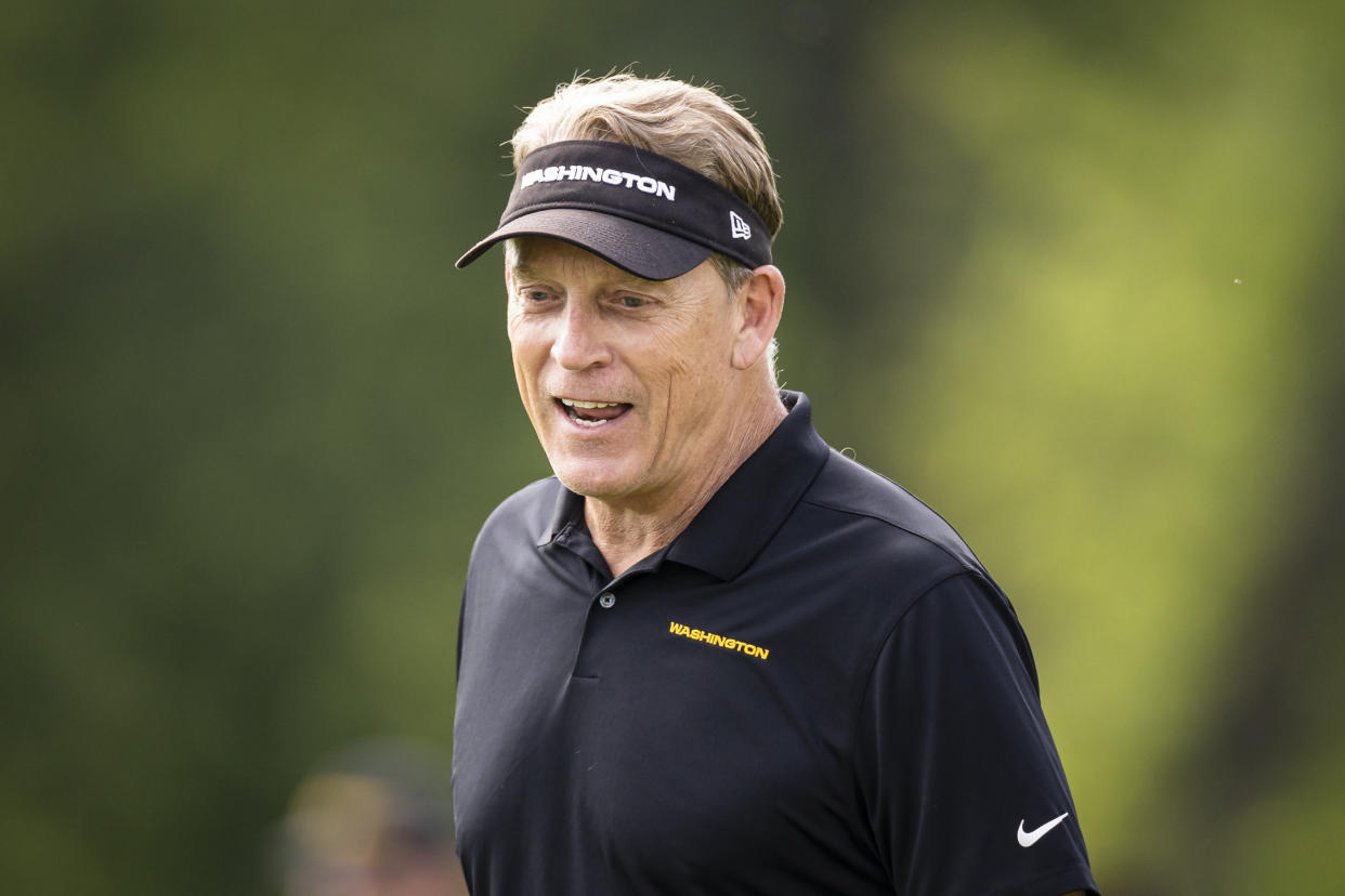Jack Del Rio's comments on Jan. 6 have been called out by multiple former NFL players. (Photo by Scott Taetsch/Getty Images)