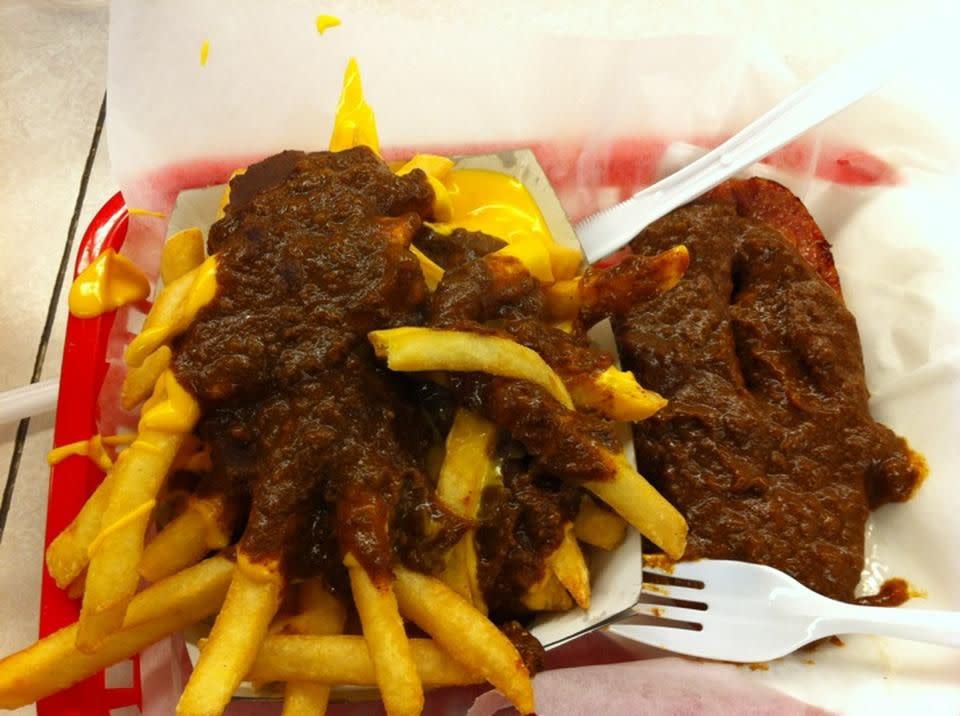 <p><a href="http://benschilibowl.com/" rel="nofollow noopener" target="_blank" data-ylk="slk:Ben's Chili Bowl;elm:context_link;itc:0;sec:content-canvas" class="link ">Ben's Chili Bowl</a>, Washington</p><p><span class="redactor-invisible-space"> "You can't go wrong with the Chili Half-Smoke hotdog. Add up more calories with the Chili French fries. The vanilla thick milkshake will sweeten the chili burn." -Foursquare user <a href="https://foursquare.com/jerometomasini" rel="nofollow noopener" target="_blank" data-ylk="slk:Jérôme Tomasini;elm:context_link;itc:0;sec:content-canvas" class="link ">Jérôme Tomasini</a> <br></span></p>