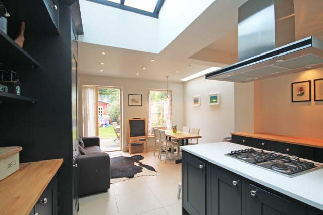 The stylish kitchen extension