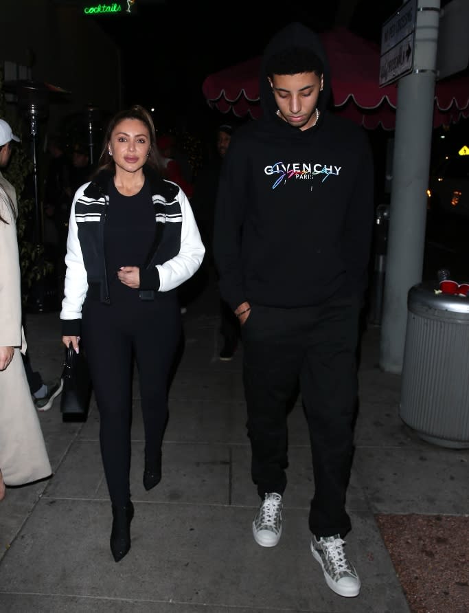 Larsa Pippen steps out for dinner with one of her sons, Preston Pippen, on Sunday, Dec. 19, 2021. - Credit: MEGA