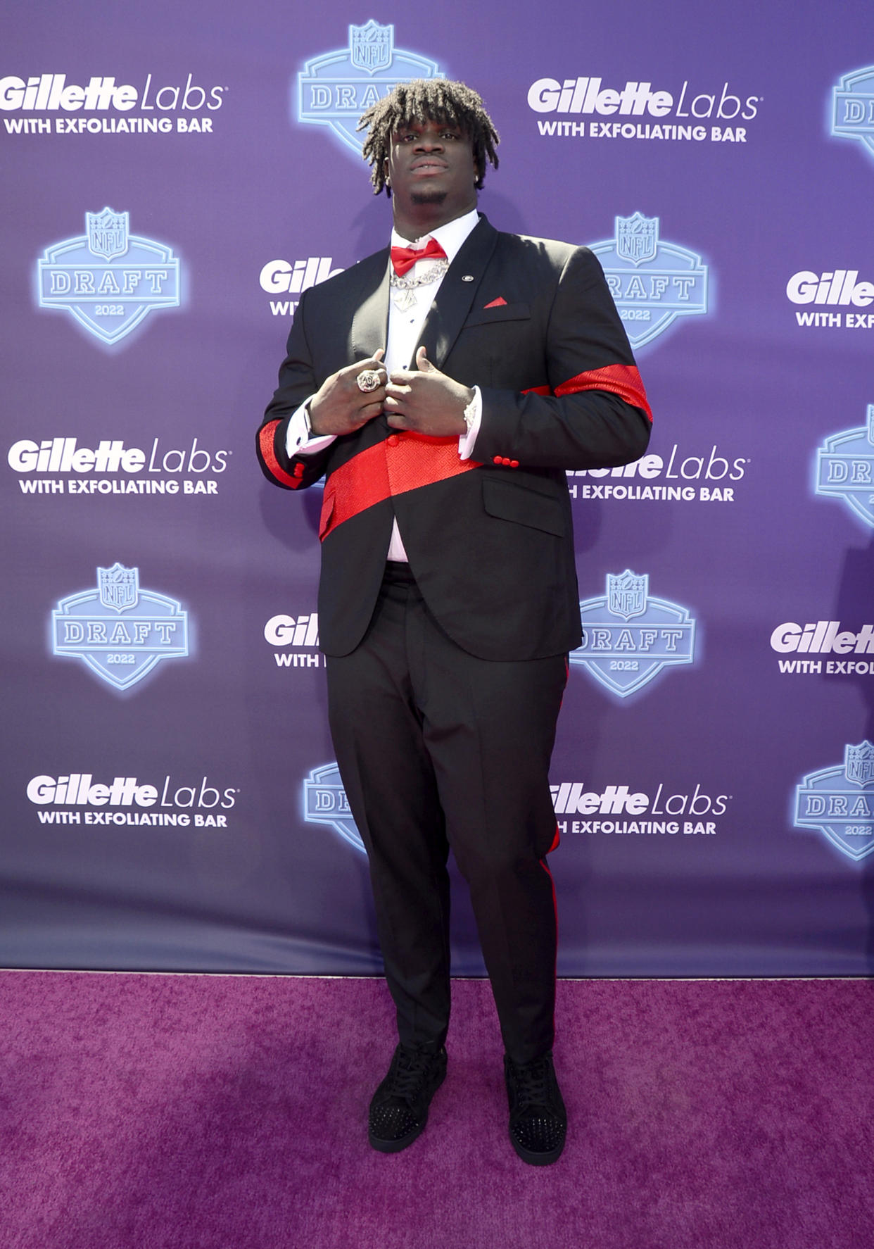 LAS VEGAS, NEVADA - APRIL 28: Jordan Davis attends the 2022 NFL Draft on April 28, 2022 in Las Vegas, Nevada. (Photo by Mindy Small/Getty Images)