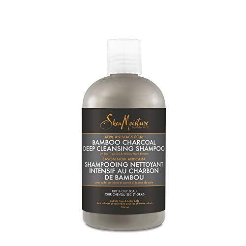 6) African Black Soap Bamboo Charcoal Deep Cleansing Shampoo