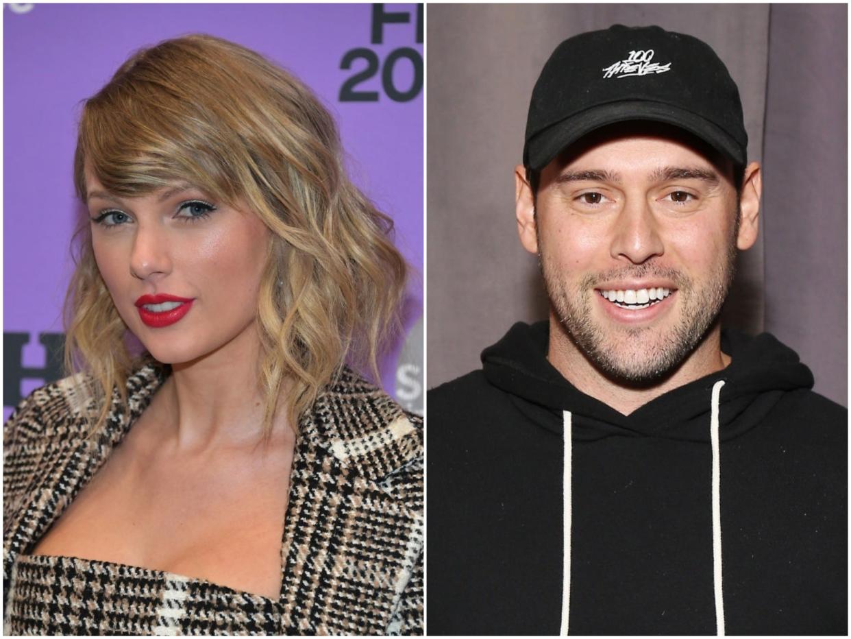 Taylor Swift and Scooter Braun: Neilson Barnard/Michael Tran/Getty Images