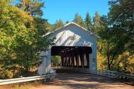 <p>Known as the "<a href="https://www.tripadvisor.com/Tourism-g51818-Cottage_Grove_Oregon-Vacations.html" rel="nofollow noopener" target="_blank" data-ylk="slk:covered-bridge capital;elm:context_link;itc:0;sec:content-canvas" class="link ">covered-bridge capital</a>," the town offers a trail studded with seven covered bridges that connect the village across rolling hillside and a series of waterfalls and rivers. The delightful setting is home to plenty of great hiking and bicycling spots, as well as several cozy B&B retreats.</p>