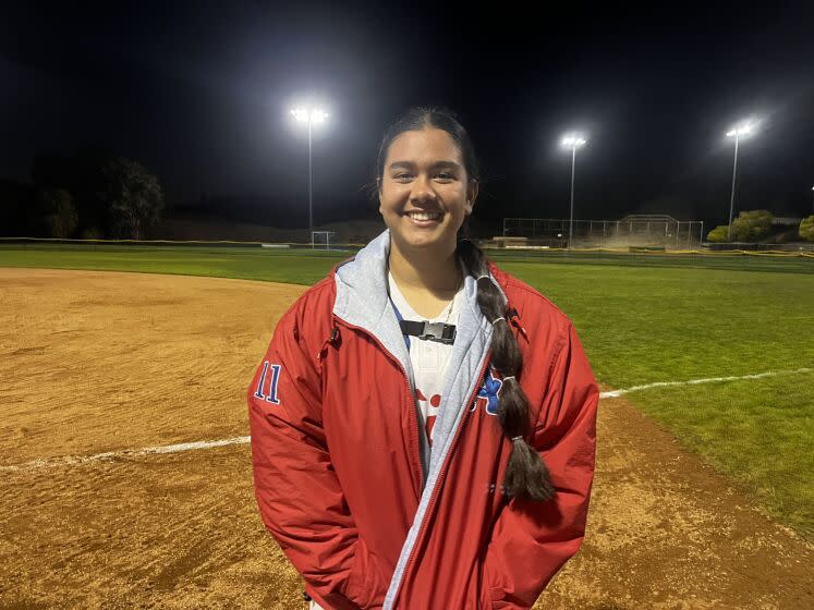 Fullerton High softball star Malaya Majam-Finch is dominating at the plate and in the circle in her freshman season.