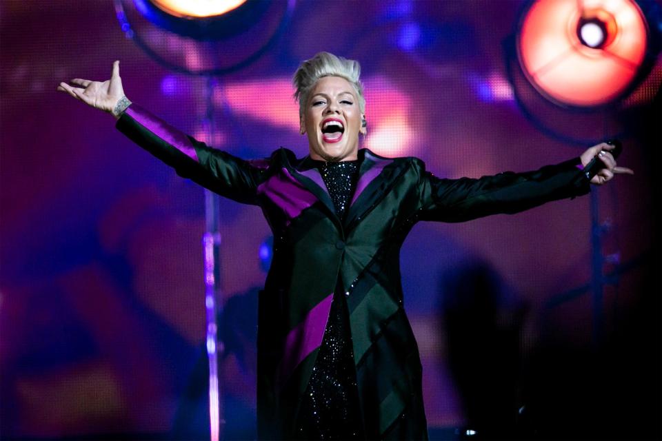 Woman gives birth at Pink concert to youngest Pink fan ever