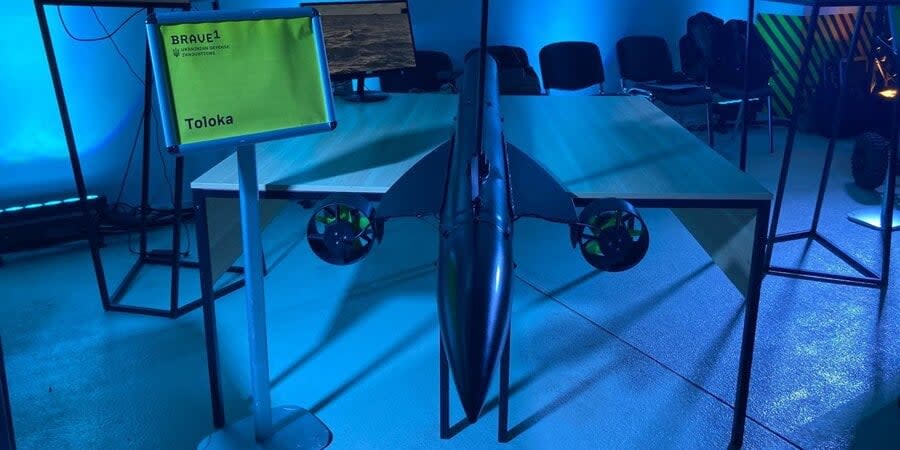 One of the prototypes of the underwater UAV was presented at the Brave1 exhibition