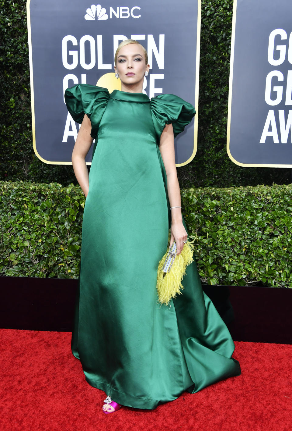 Jodie Comer attends the 77th Annual Golden Globe Awards [Photo: Getty]