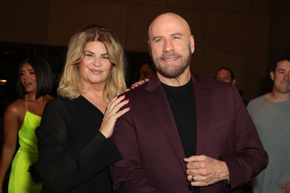 Kirstie Alley and John Travolta in Los Angeles on Aug. 22, 2019. / Credit: Chelsea Lauren/Variety via Getty Images