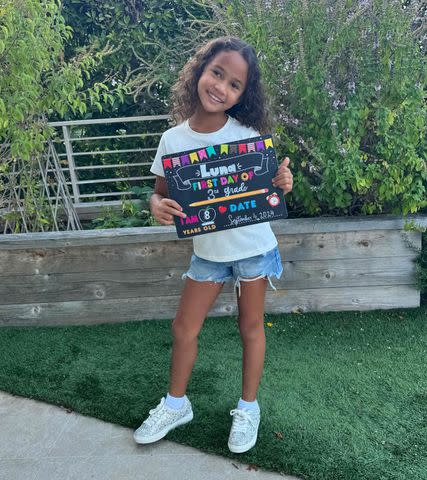 <p>John Legend/Instagram</p> Luna's first day of school.