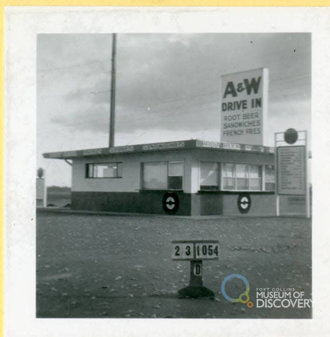 For nearly 30 years, 1298 N. College Ave. was home to an A&W drive-in. The squat cinderblock building (pictured here in 1954) was demolished to make way for a new restaurant in 1986, according to Larimer County property records.